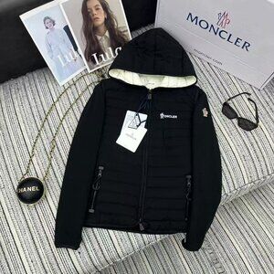 Moncler Shiny Black Hooded Jacket
